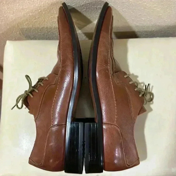 Stacy Adams tan square toe lace up oxfords - Picture 6 of 7